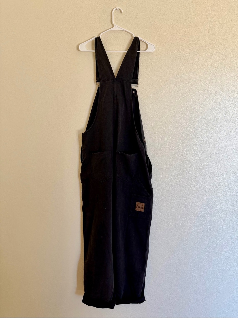 Black Ottway Overalls with Front Pockets